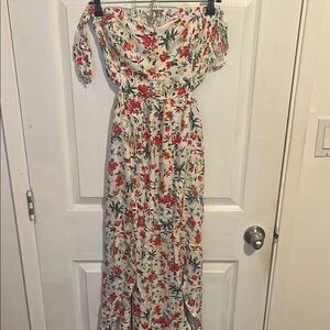 Floral Off-Shoulder Maxi Dress